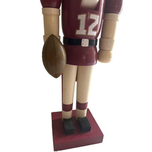 San Francisco 49ers Wooden Nutcracker 13-Inch Tall Football Player - Picture 7 of 10